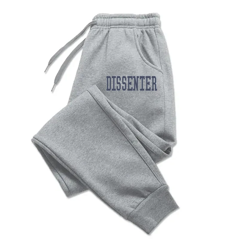 

Dissenter Print With Drawstring Pockets Men New Pants Trendy Hip Hop Trousers Casual Versatile Fashion Sweatpants Male Comfy