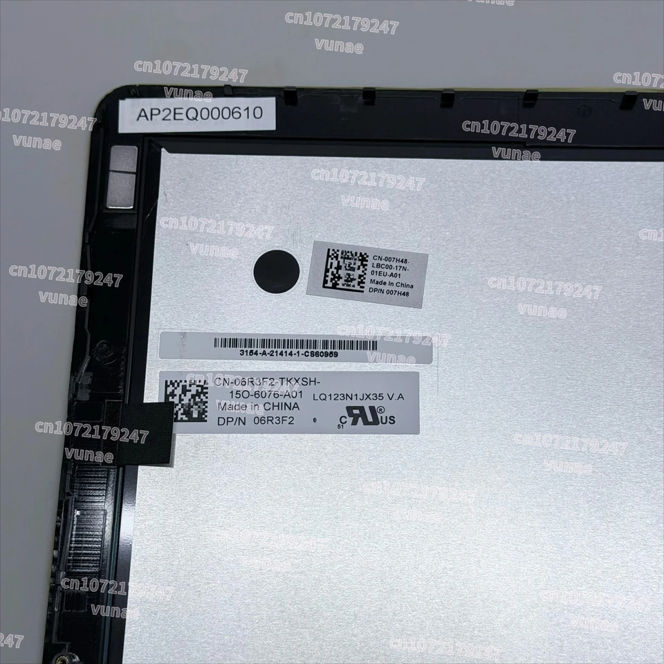 For Dell Latitude 7200 2-in-1 Display LQ123N1JX35 12.3'' FHD
