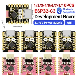 1-10PCS ESP32-C3 DIY Electronics Development Board 3.3-6V Power Supply WiFi Bluetooth-Compatible ESP32 Super Mini Dev Board