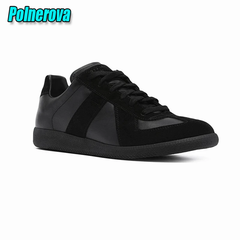 

Suede Leather Patchwork Casual Sneakers for Women Men Spring Autumn Round Toe Lace Up Flats Outdoor Training Couple Sports Shoes