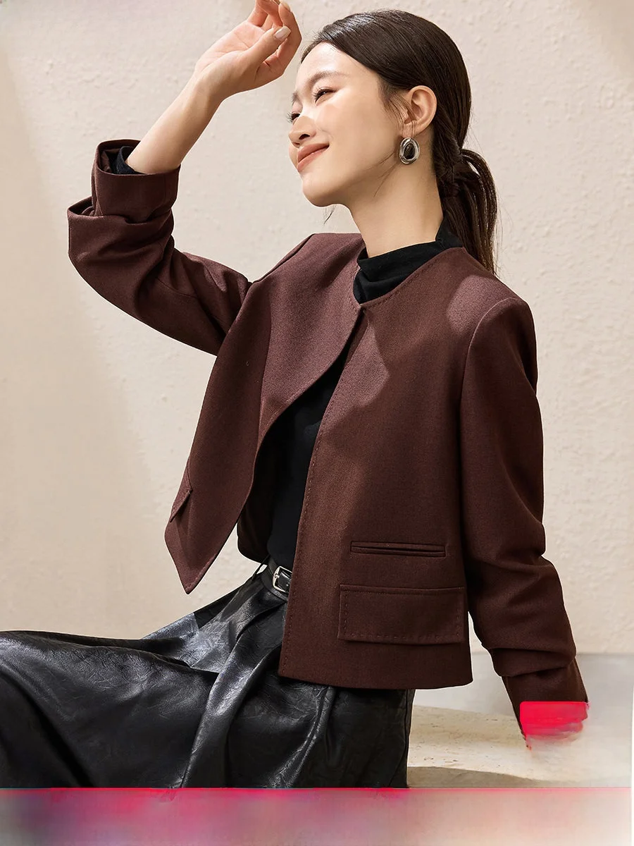 

Женский костюм-джак Mehema Orened Round Ne Suit Sli, уникальный ортементированный дизайн, смесь полиэстера Long Sve