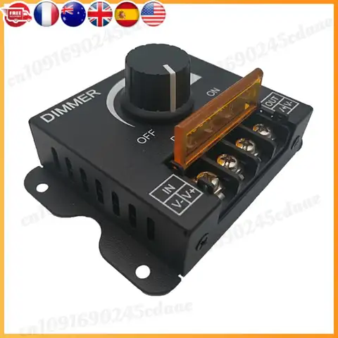 DC 12V-24V LED Dimmer Switch PWM Digital Stepless Dimming LED Brightness Regulator for Lamp Strip Single Color Lamp