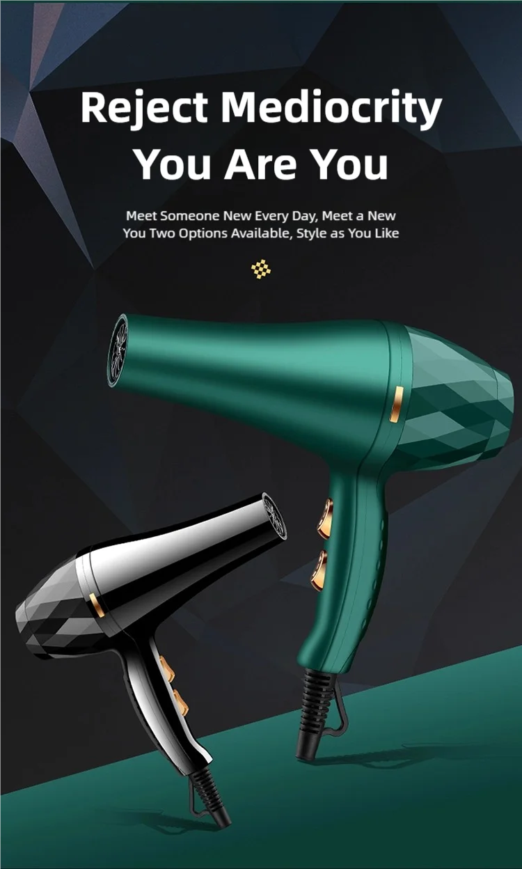 TINSOL Professioneller Haartrockner, leistungsstarker Haartrockner mit negativen Ionen, Heiß- und Kaltfunktion, extrem leise, für Styling im Haushalt und im Salon. – Detail 3