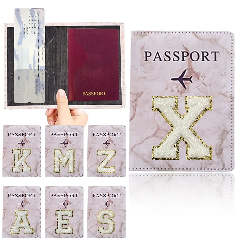 

Passport Cover Case Portable Travel Accessories Multi-Function Minimalist Credit Card Passport Storage Bag Embroidery Pattern