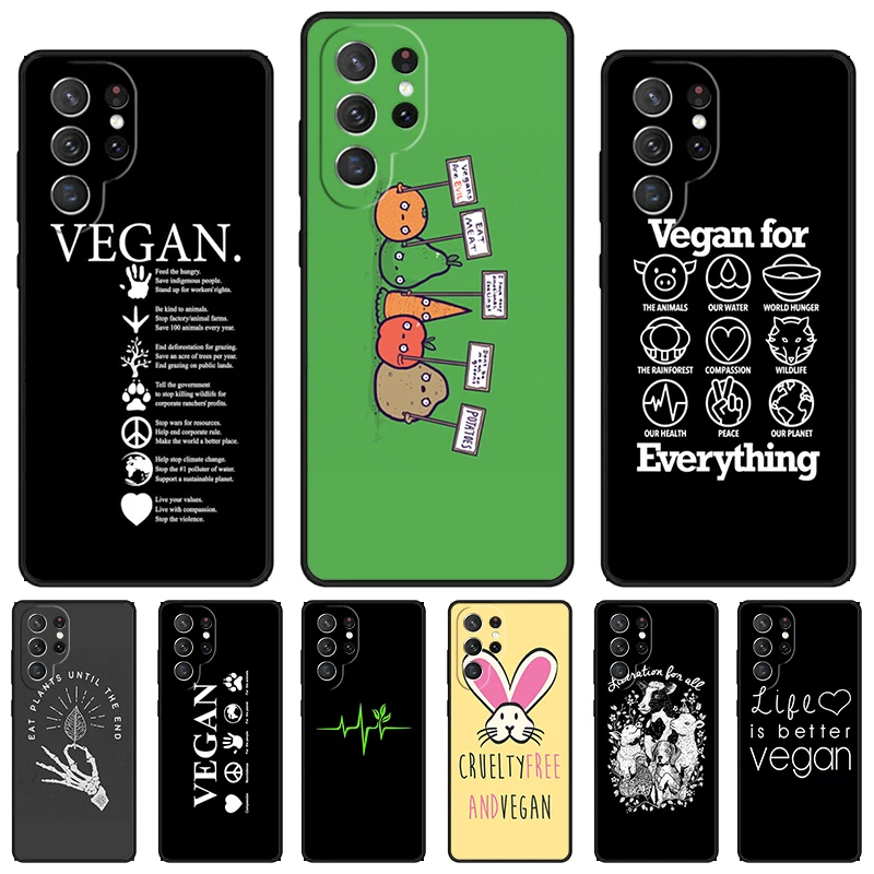 Vegan Friends Not Food phone case For Samsung Galaxy S24 S23 S22 Ultra Note 10 20 Plus S8 S9 S10 S20 S21 FE Cover