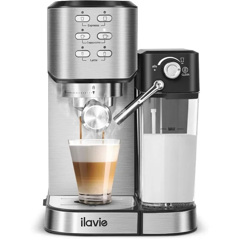 

ILAVIE Espresso Machine with Built-in Milk Frother for Cappuccino and Latte