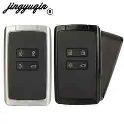 jingyuqin 4 Buttons Remote Car Key Case Shell for Renault Megane IV Espace 5 Scenic IV DUSTER CUPTUR KOLEOS KOLEOS