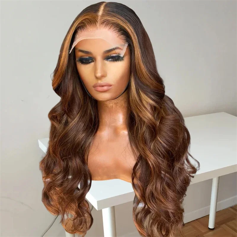 Soft Highlight Blonde Boby Wave 5x5 Silk Base Jewish Human Hair Wig With Baby Hair HD Lace European Hair Preplucked Glueless