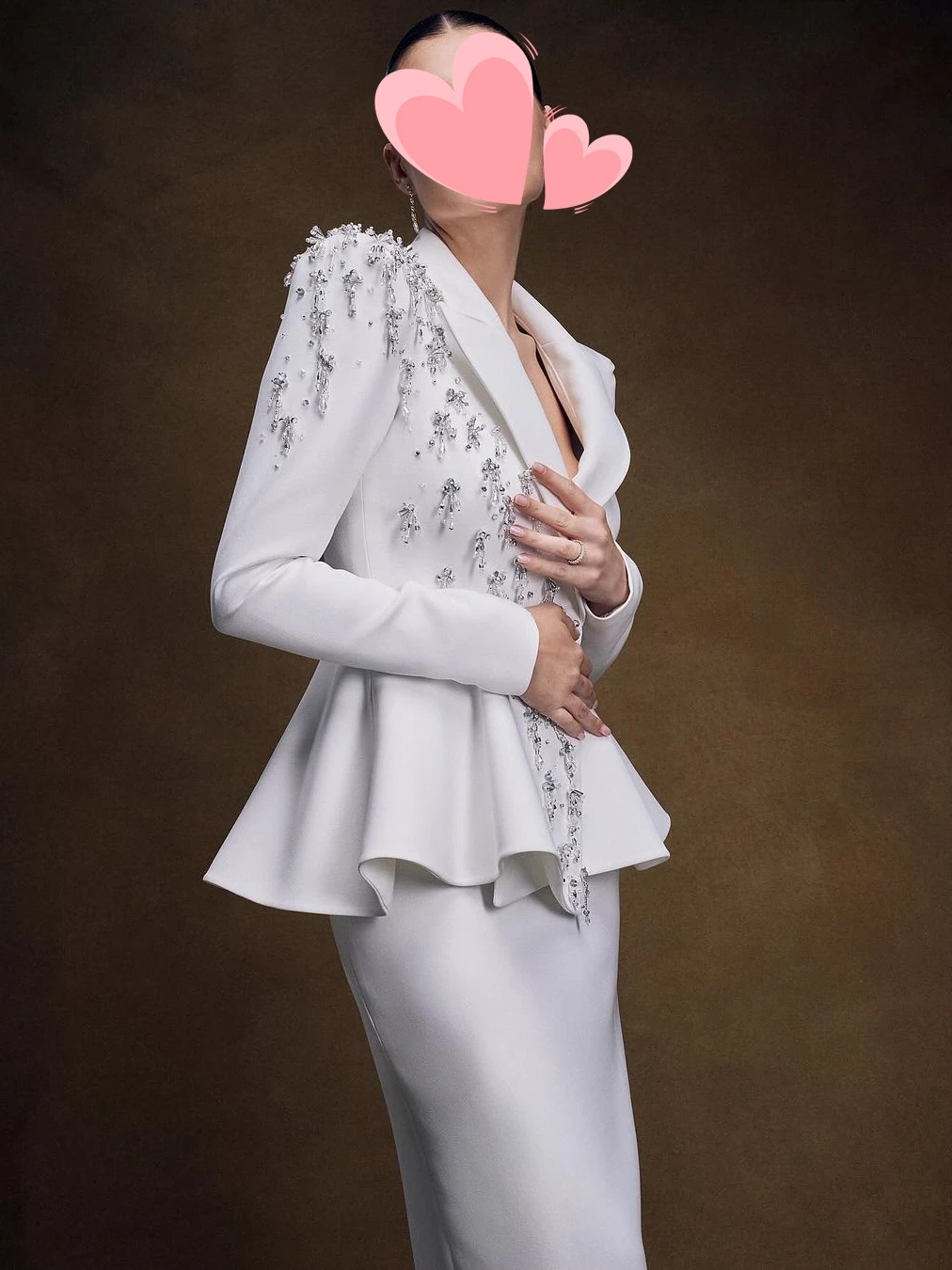 อื่นๆ Shore Elegant Vintage Sweet Ivory คริสตัลลูกปัด Mermaid V คอปรับแต่งอย่างเป็นทางการโอกาสพรหมชุดราตรี Gowns