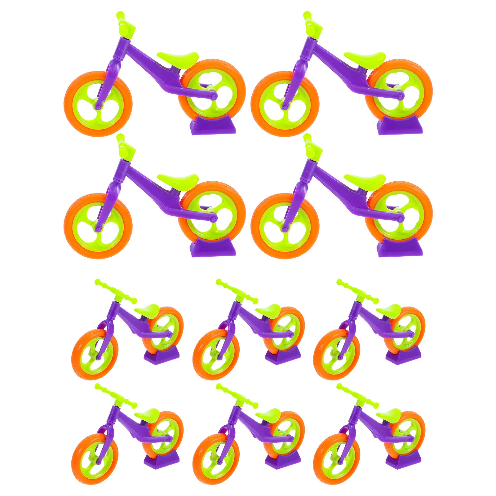 10Pcs Children's DIY Simulated Assembly Kit Creative Miniature Bicycle Craft Accessory for Imaginative Play