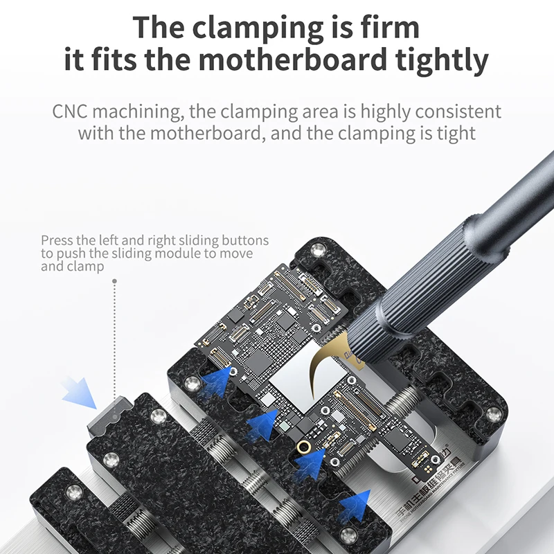 Qianli Sliding Design PCB Holder for iPhone Samsung Mobile Phone Motherboard IC Chip Maintenance Fixture Soldering Repair Tools