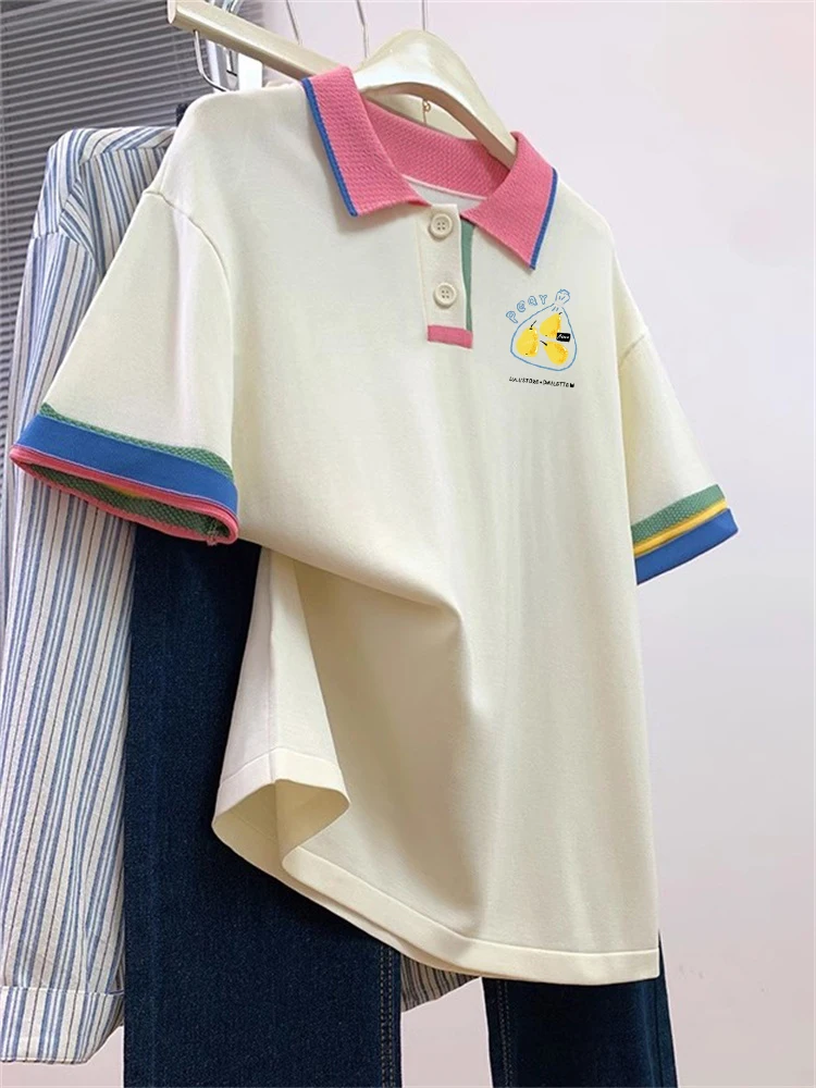 เสื้อยืดลายการ์ตูนสีสันสดใส สไตล์ลำลอง เหมาะสำหรับฤดูร้อน ใส่ได้ทุกโอกาส ทั้งชายและหญิง