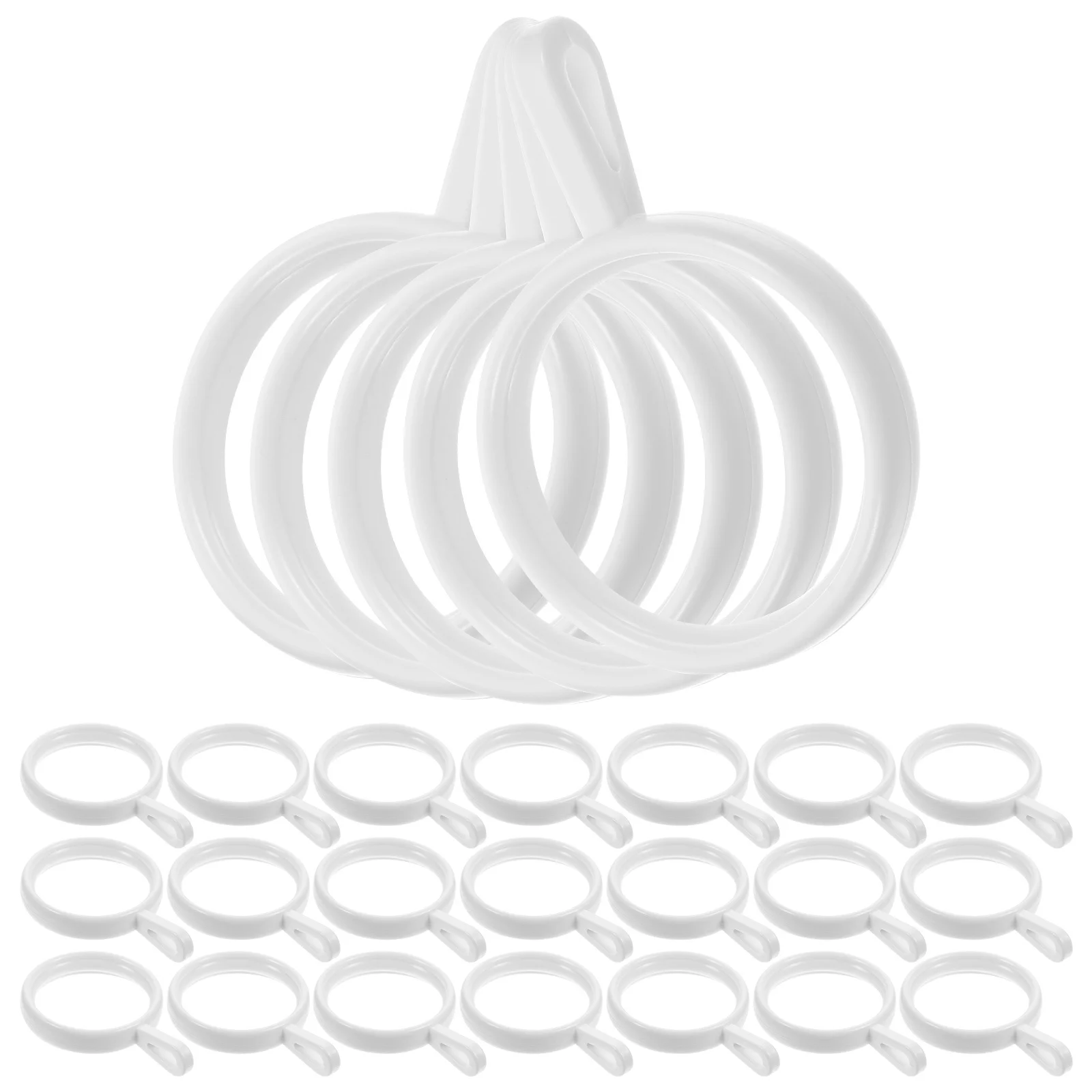 

190Pcs Curtain Eyelet Rings Heavy Duty Silent Design Easy Install for Shower Curtain Rod Drapery Window Bath Utility Rings