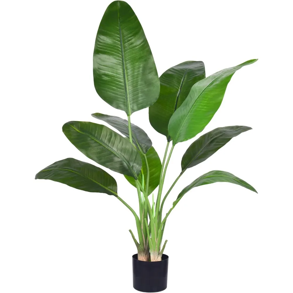 

Bird of Paradise Artificial Plant - Fake Plants Areca Palm Tree, No Need Styling Faux Tropical Palm Potted Tree for Home Office