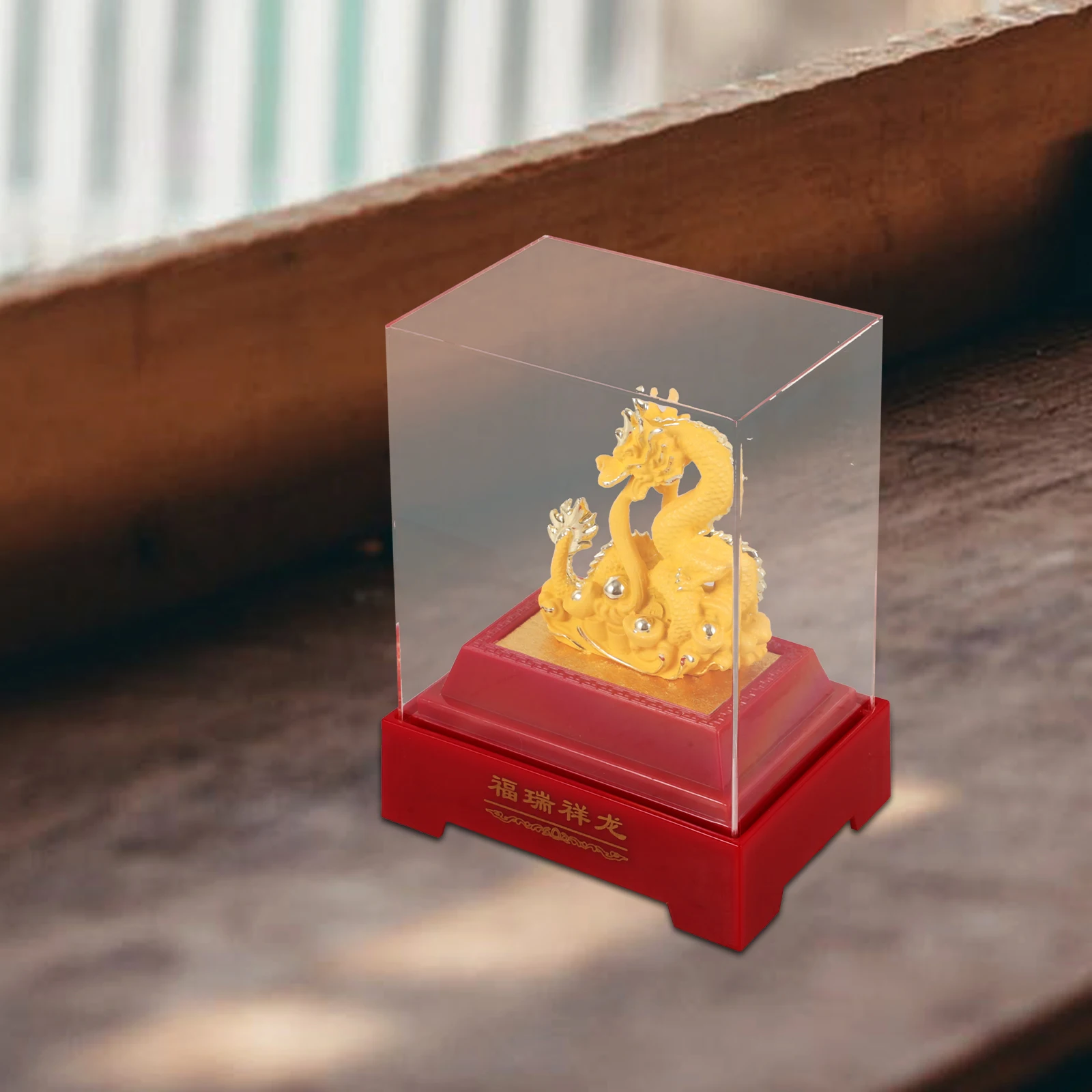 

Golden Dragon Figurine Alloy Sculpture Statue Home Car Decor Lucky Wealth Feng Shui Ornament New Year Gift Desktop Adornment
