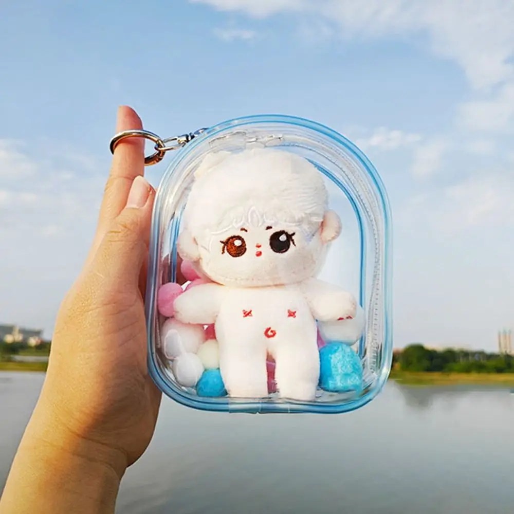 

New Style 10cm Outdoor Bag Clear Transparent Multicolor Storage Case Kawaii Bag Decoration Display Box Garage Kits