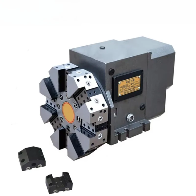 HAK34-CK6140 6 / 8 Stations Automatic Horizontal NC Power  Turret for NC Lathe  Processing Parts