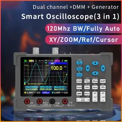 DSO3D12 듀얼 채널 오실로스코프 신호 발생기, 오실로스코프 멀티미터, 120Mhz 대역폭, 250MSa/s 샘플링 속도