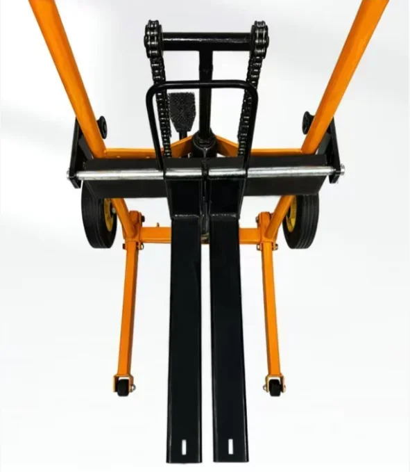200kg load-bearing forklift, portable manual handling stacker, light and small househol lift truck, hydraulic unloading