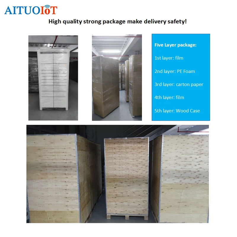 Armadietto per pacchi logistico postale intelligente in metallo per stoccaggio pacchi per chiosco con armadietto intelligente per self-service con software standard