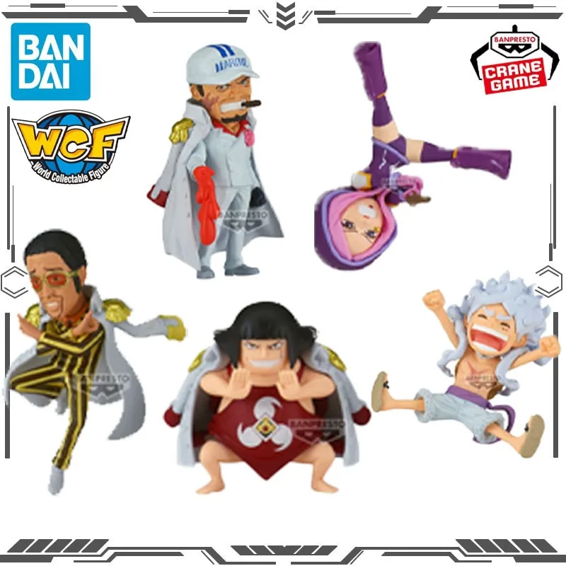 Figura de Acción Original de Bandai WCF ONE PIECE, Luffy, Red Dog, Borsalino, Bonney, Juguetes para Niños y Niñas, Regalo, Modelo Coleccionable, Adornos