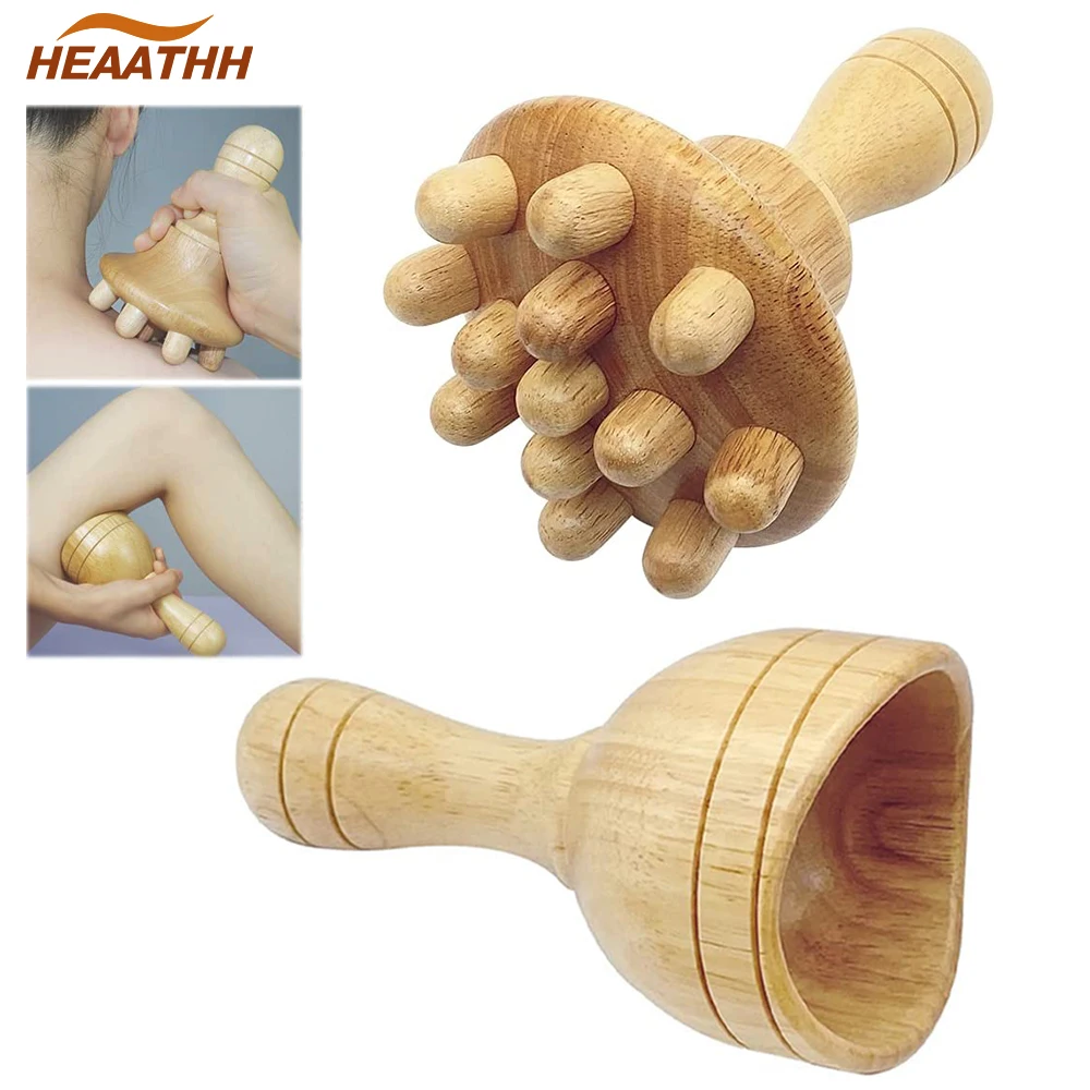 Wooden Swedish Massage Cup Mushroom Massager Wood Therapy Massage Tools for  Anti Cellulite,Lymphatic Drainage,Muscle Relaxation