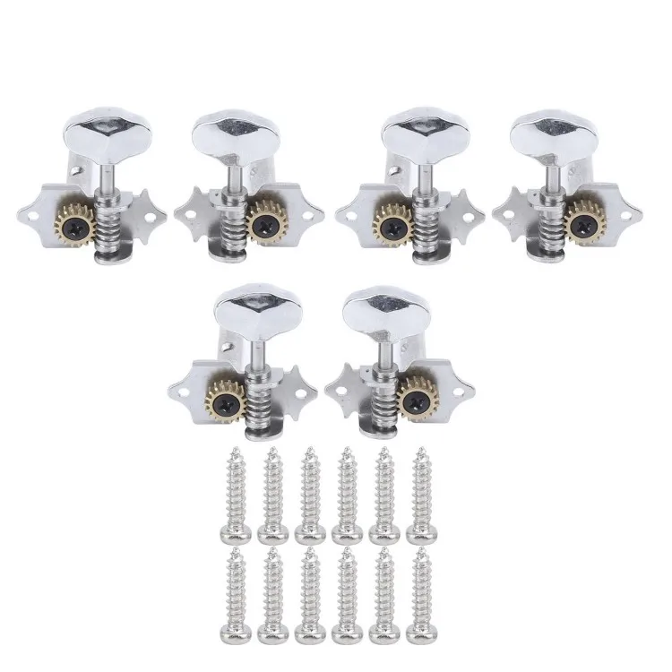Guitar Tuning Key Metal Knob Tuners Replacement Intonation Adjust Accessories with Screws