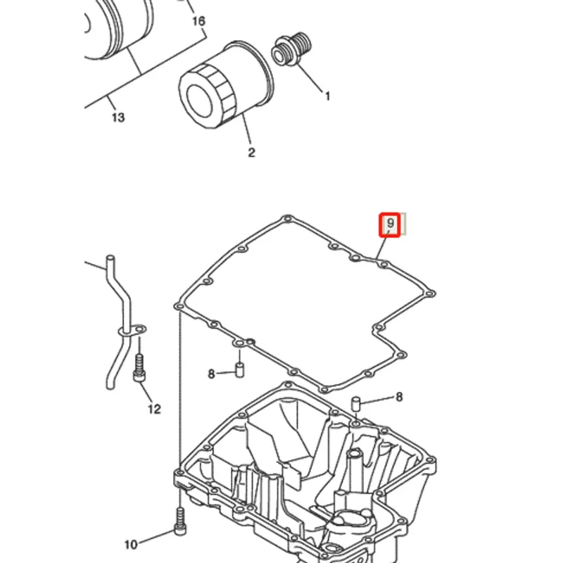 LOPOR Motorcycle Engine Crankcase Oil Pan Cover Gasket Seal For YAMAHA FZ1 07-15 YZF R1 07-08 FZ8 11-13 4C8-13414-00-00 FZ 1 8