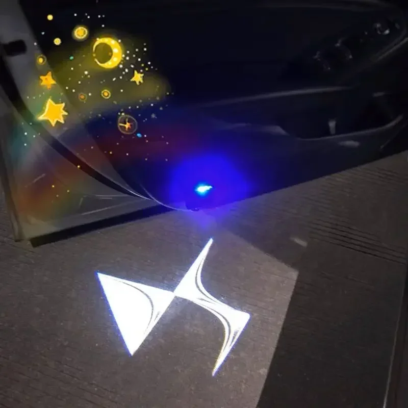 

New Car logo LED Courtesy door projector Shadow light Auto For Citroen DS DS3 2002- 2024 Projector Emblem Sticker Accessories