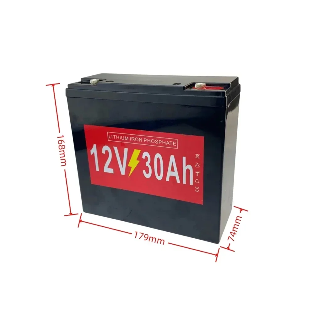 Lithium Iron Phosphate Batteries, LiFePO4 Battery, 12V, 12.8V, 30Ah, 4S, for Cycles, Touring Car, Solar, Wind, Tax Free