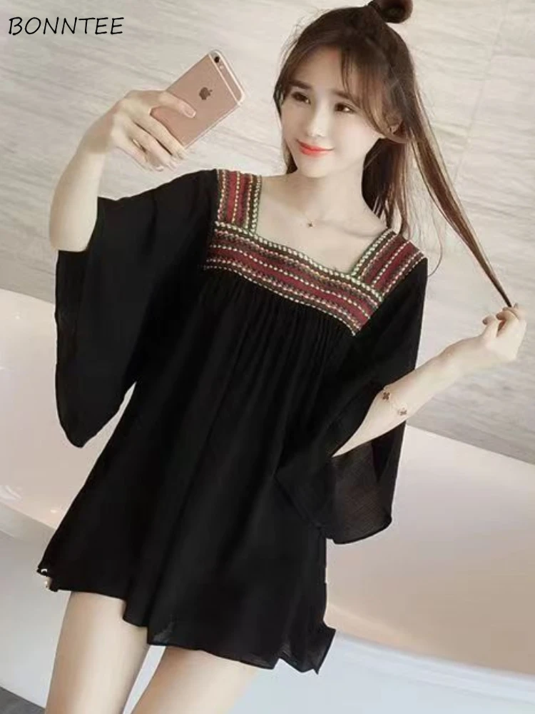 

Baggy Blouses Women Chiffon Casual Spring Summer Breathable Aesthetic Age-reducing Korean Style Vintage Tops Cozy Womens Chic