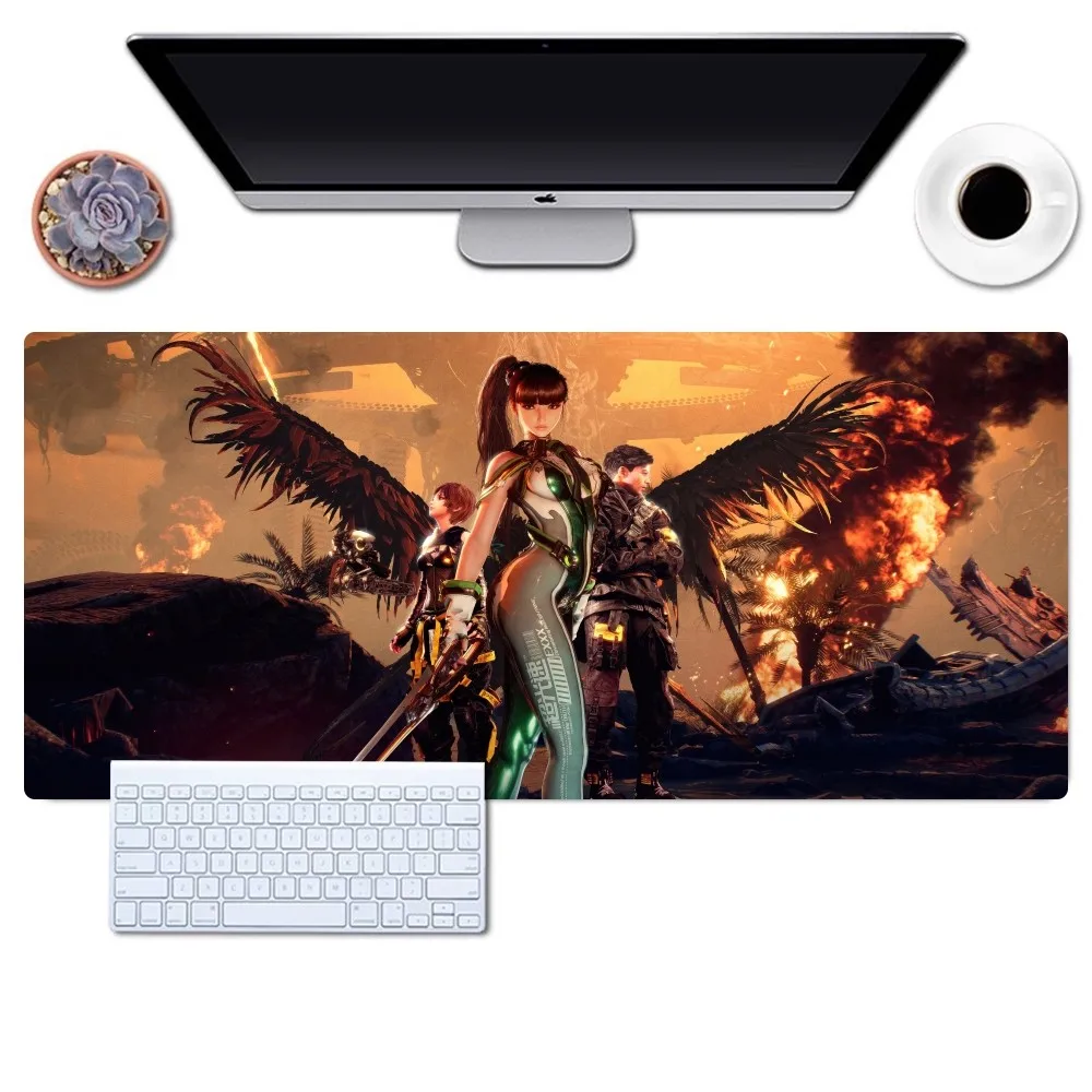 Imagem -06 - Grande Non-slip Lockedge Gaming Mouse Pad Stellar Blade Game Mousepad Office Desk Pads