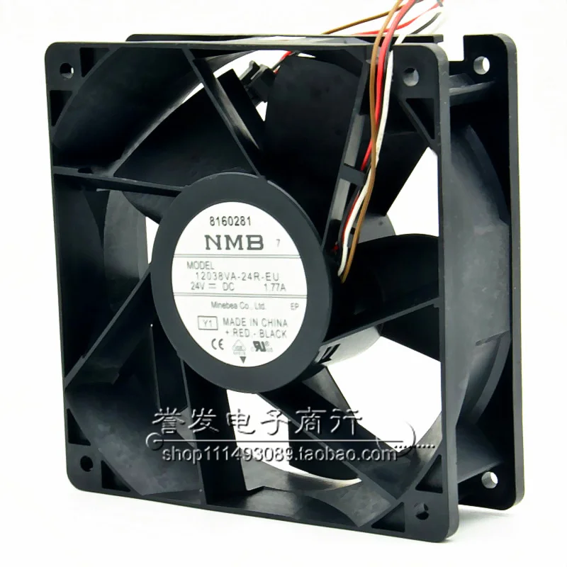 Nuevo RADIADOR DE VENTILADOR DE REFRIGERACIÓN ORIGINAL 12038VA-24R-EU 24V 1.77A 12038 120x120x38mm