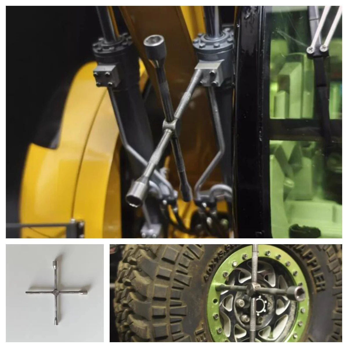 Juego de llaves de destornillador hexagonal 2,0 2,5 3,5 4,0mm para 1/14 Tamiya RC camión remolque volquete Scania MAN Volvo Actros Lesu DIY