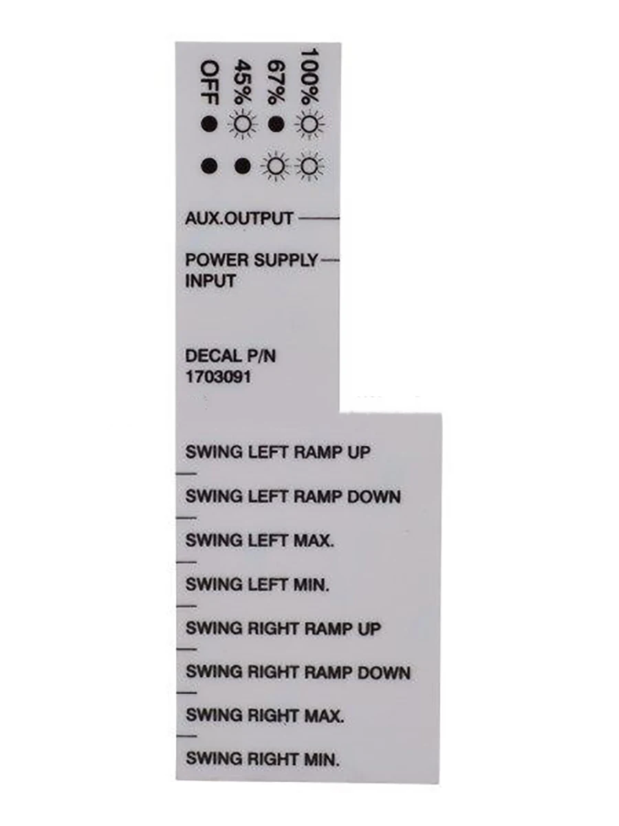 1703091 JL-1703091 Platform Display Decal for JLG Card Boom Lift