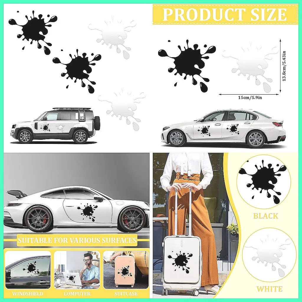 

Waterdrop Car Stickers, UV-Resistant Waterproof Vinyl Decals for Car Windows & Doors