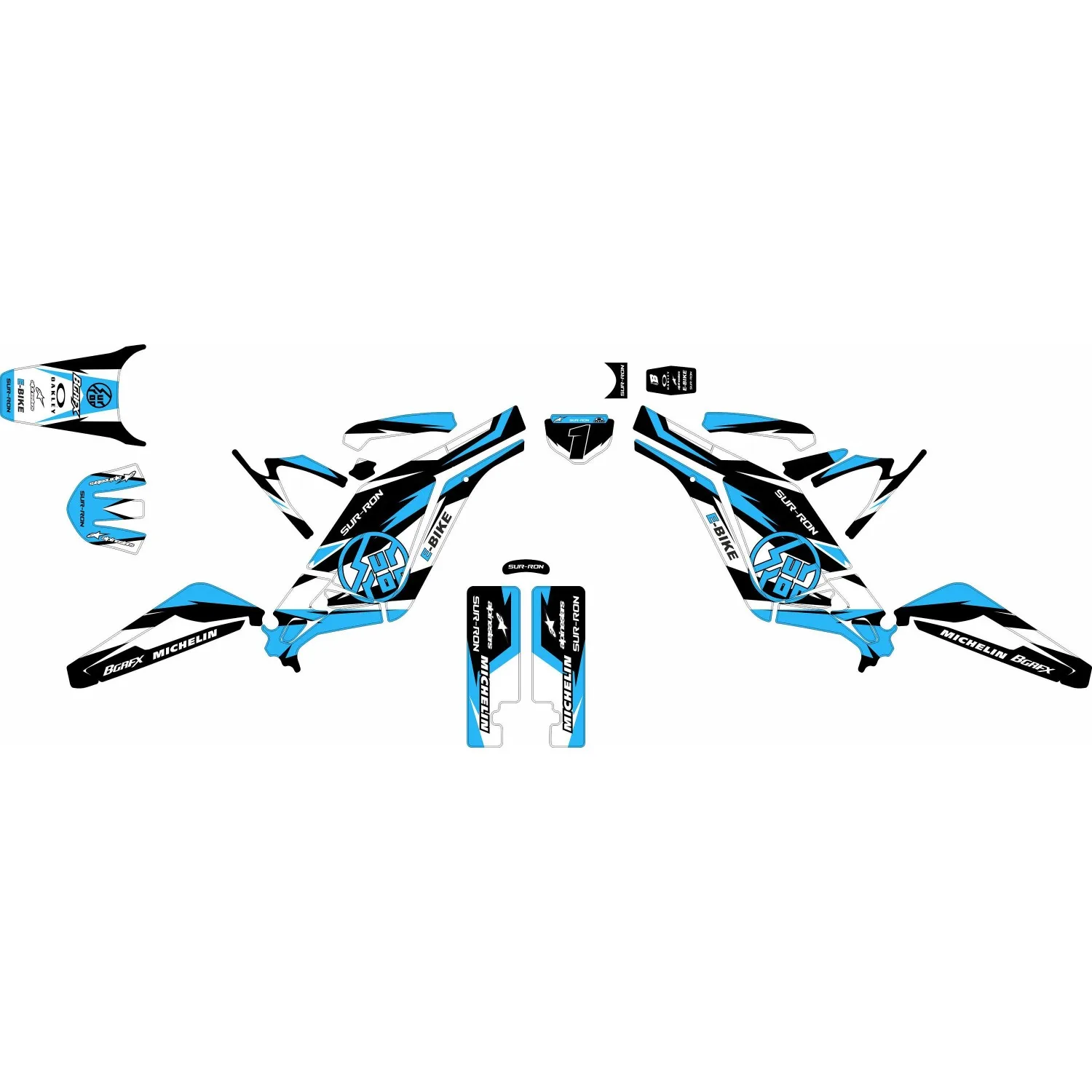 Motorcycle Body Fairing Sticker Decal Protective  eBike eMoto Full Graphic Kit For Surron Light Bee X  Design -26