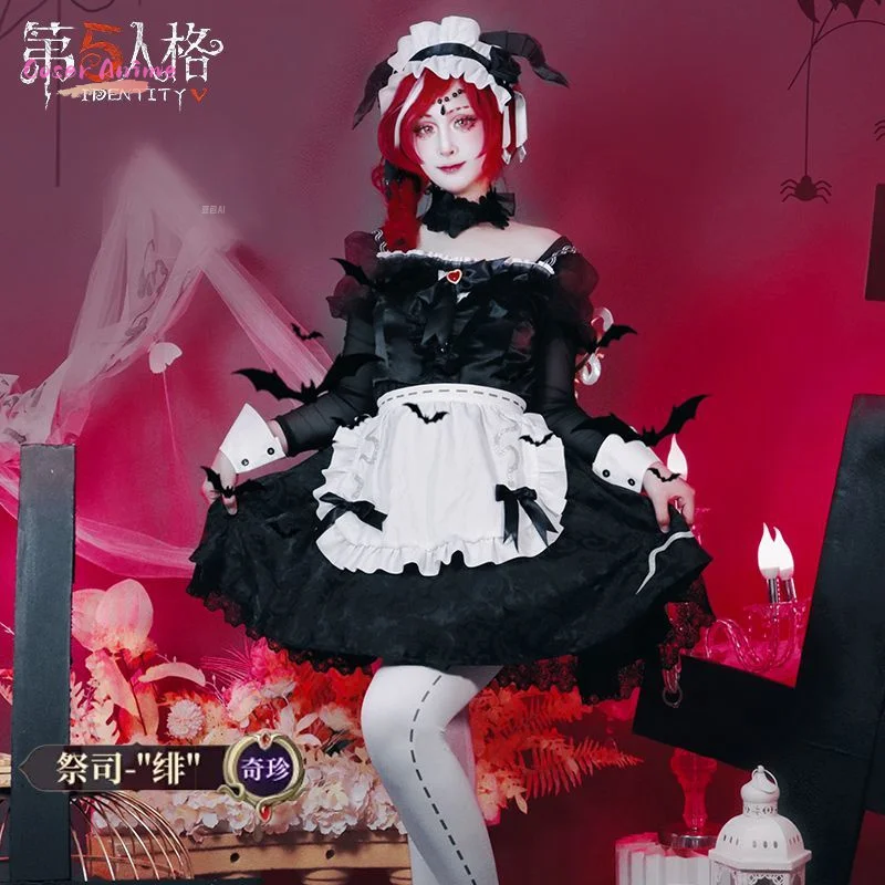 Fiona Gilman Cosplay disfraz peluca Anime Identity V cosplay disfraz HSIU sacerdotisa vestido de sirvienta traje uniforme traje de fiesta de Halloween