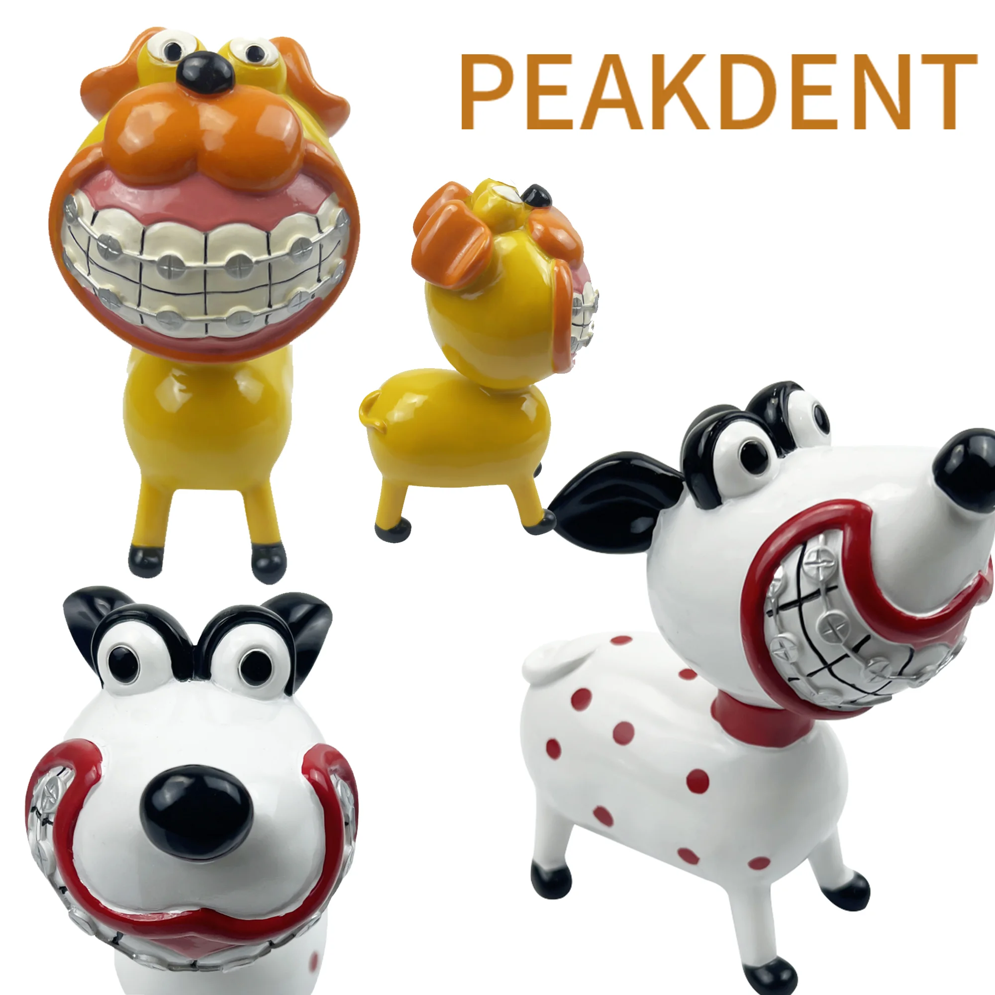 1Pcs Creative Cute Animal Sculpture Dental Orthodontic Braces Toy Statue Dental Clinic Desktop Display Cabinets in Dental Clinic