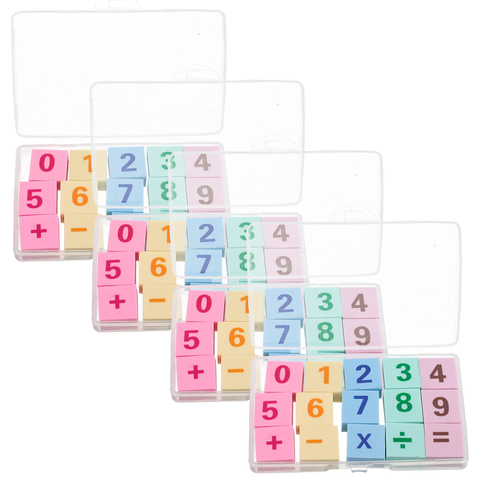 

60pcs Erasers Puzzle Math Games Pencil Eraser Bulk Classroom Prizes Treasure Box Supplies Back To School For Party Favor