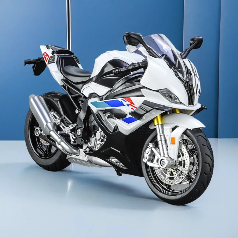 RRS1000 Motocicleta Modelo Brinquedo para Crianças, Escala 1:12, Metal Diecast, Pneu De Borracha, Suspensão, Roda Livre, Modelos De Motor, Presentes Para Meninos