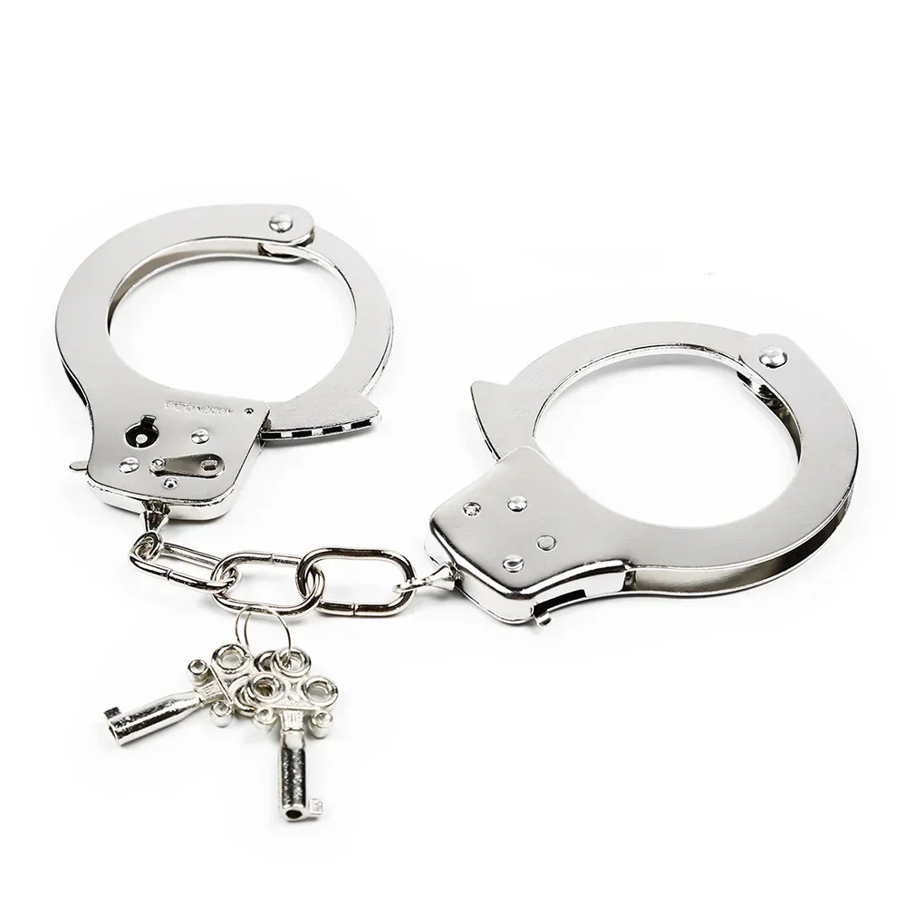 DUTRIEUX Stainless Steel Handcuffs BDSM Bondage Set Adjustable Metal Ankle Cuffs Chain Fetish Restraints Sex Toys For Couples