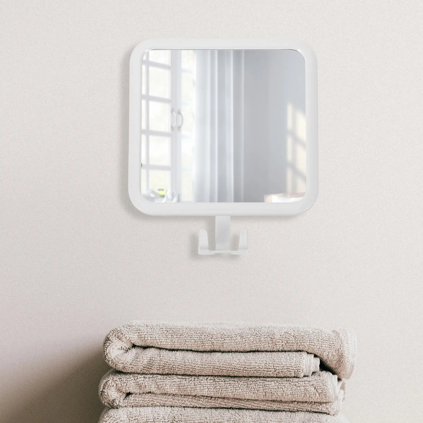 

Зеркало для ванной без сверления, на присосках, современный дизайн, настенное крепление для душа, ванной комнаты, макияжа и бритья