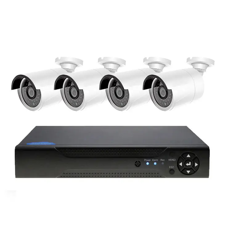 

Family indoor and outdoor safety monitoring system 4CH 5MP H.265 AHD DVR Outdoor Bullet Security Camera Kit night vision