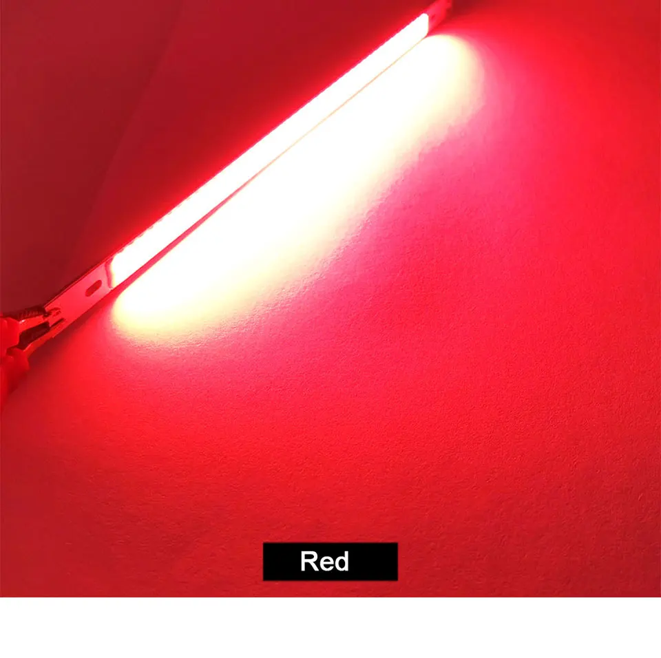 5pcs 200x10mm DC 12V COB LED Bar Light Strip 20cm 10W Blue Green Red Warm Cool White Color 200mm 12V COB Bulb LED Chip for DIY
