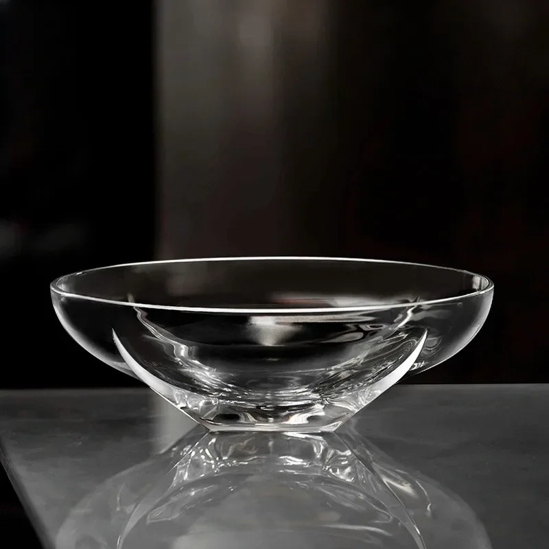 

Crystal glass fruit plate, fruit bucket salad bowl