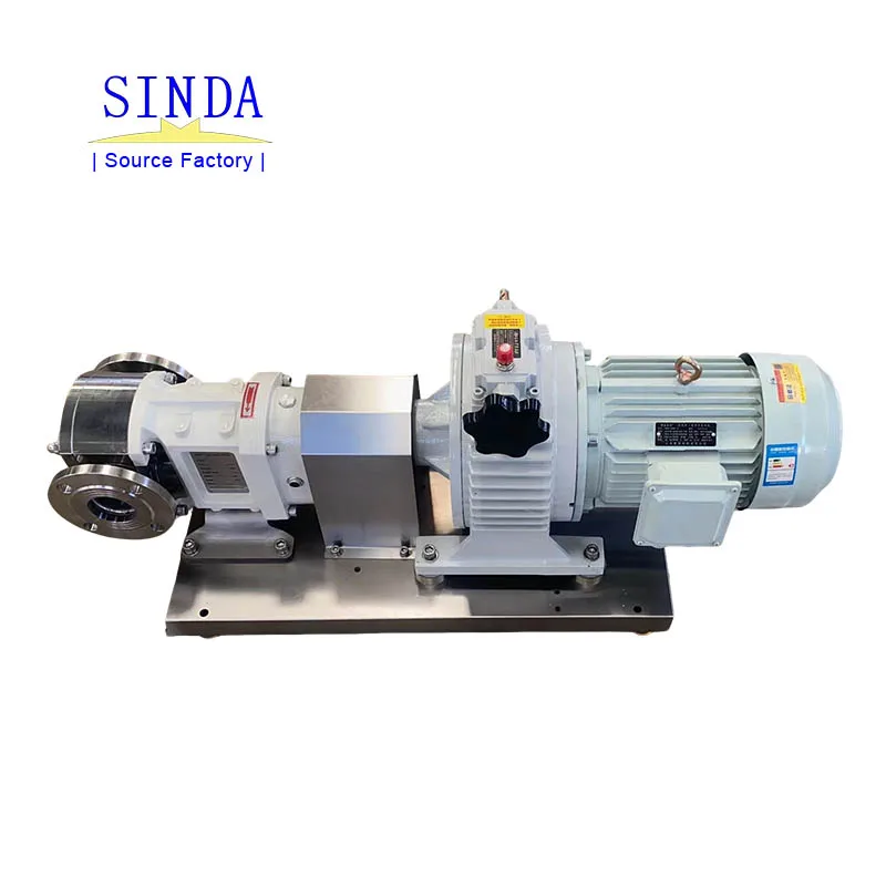 Sanitary Stainless Steel Rotary Lobe Pump High Viscosity Positive Displacement Transfer Pump For Food Grade