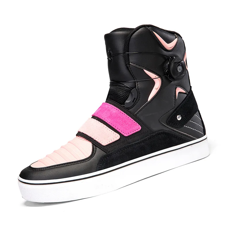 Women's Motorcycle boots Breathable Anti-fall Rider Road Racing Casual Shoes Boots Gear Shift Rubber Sole Motorbike Shoes