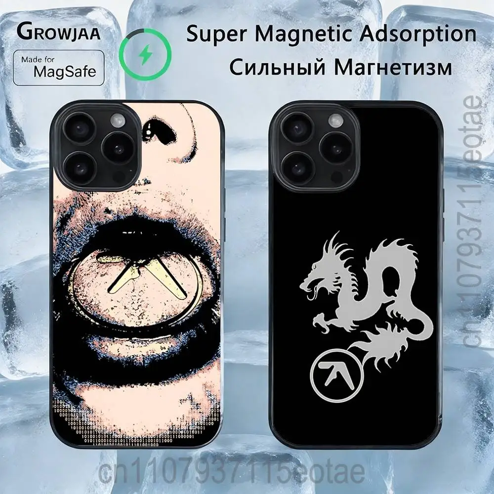 

Aphex Twin Logo Art cool Case For iPhone 17,16,15,14,13,12,11,Pro,Max,Plus,Mini,SE4,E Magnetic Magsafe Wireless Charging