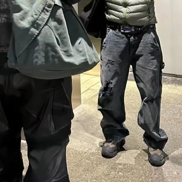 

NIGO MR Men's Retro Old Jeans Fashion High Street Hip Hop Straight Trousers #NGTOP11322